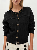 Load image into Gallery viewer, Casual Button Front Cardigan Knit Sweater Women N6H290