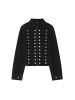 Load image into Gallery viewer, Embroidered Cropped Denim Jacket Slim Fit Women N6F193