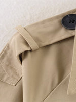Load image into Gallery viewer, Double-Breasted Lapel Short Trench Coat Women N6G164