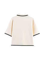 Load image into Gallery viewer, Color Block Trim Short Sleeve Knit Cardigan Women N6G158