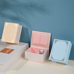 Load image into Gallery viewer, Book-Shaped Ring Jewelry Box Storage Suede Paper Case N6G051