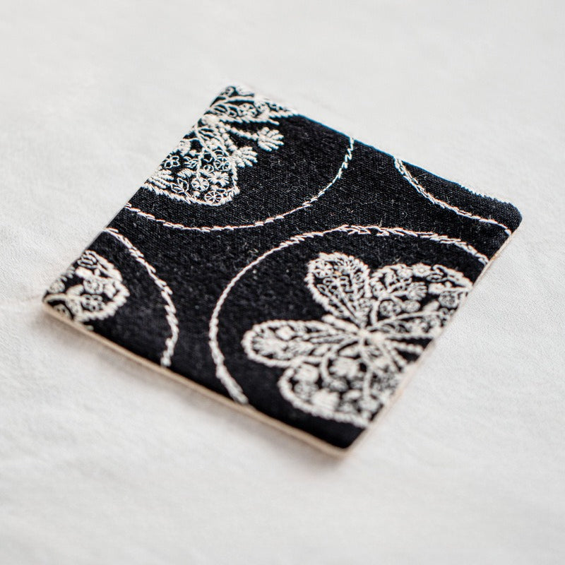 Square Embroidered Coaster Fabric Absorbent Table Mat N6G059