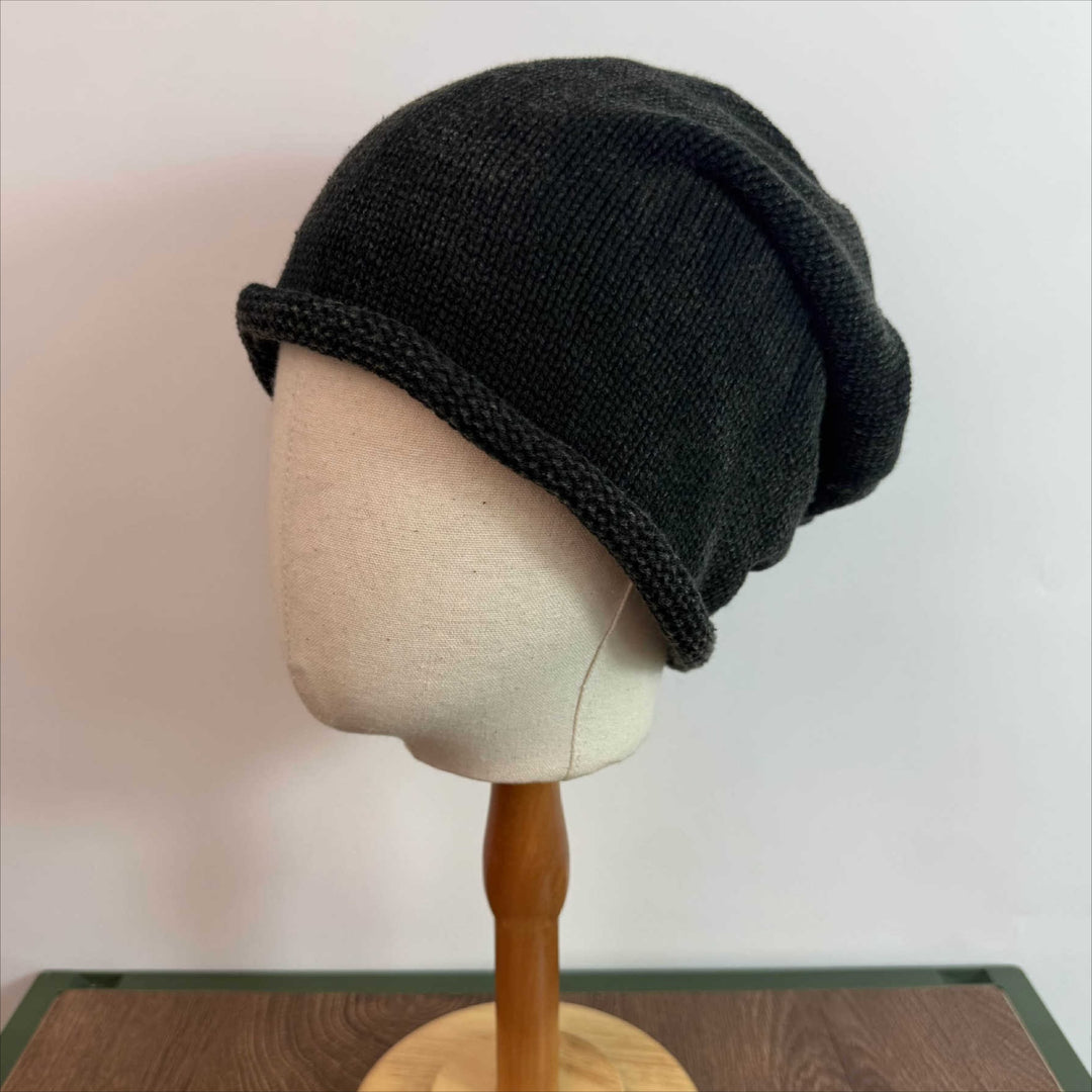 Vintage Washed Knit Earflap Slouchy Beanie Women N6H233
