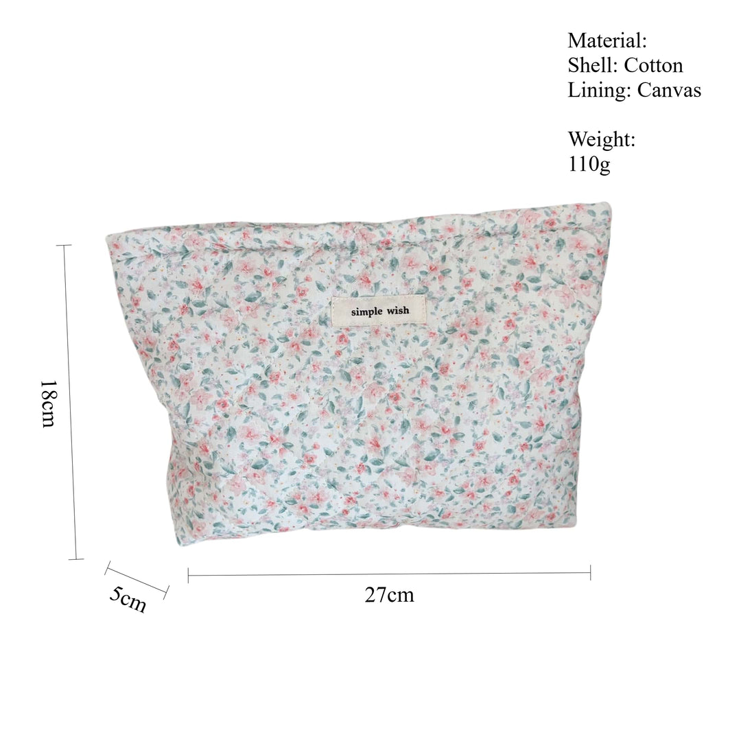 Quilted Floral Print Cotton Organizer  S5P354