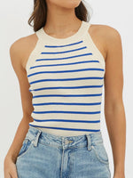 Load image into Gallery viewer, Striped Fitted Tank Top Women N6D075