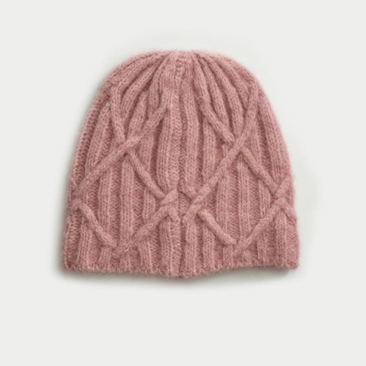 Women's Wool Blend Cable Knit Beanie N6J107