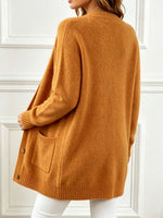 Load image into Gallery viewer, Lazy V-Neck Single-Breasted Knit Cardigan  N6G281