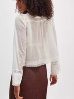 Load image into Gallery viewer, French Lace U Neck Blouse Women N6C097