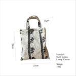 Load image into Gallery viewer, Lace Embroidered Cotton Top-Handle Case Canvas Lining S5P330