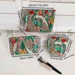 Load image into Gallery viewer, Womens Floral Embroidered Polyester Cosmetic Bag N6K116