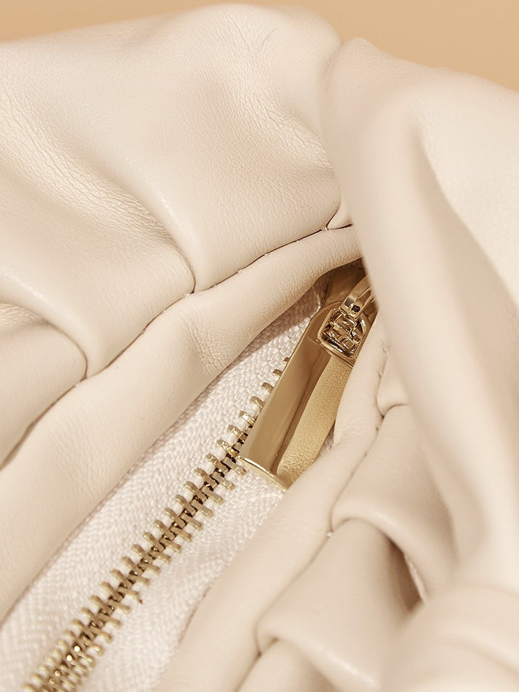 Fresh Bow Top Handle Pleated Makeup Bag Women N6C070