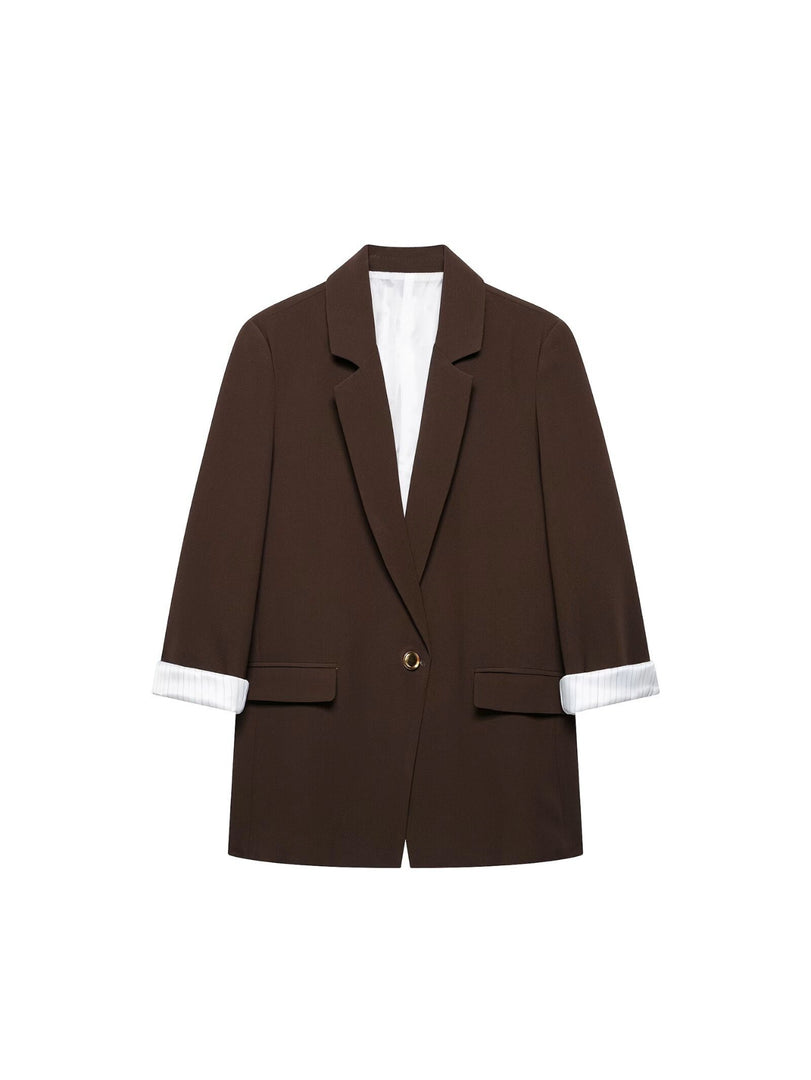 Loose Fit Long Sleeve Blazer N6F013