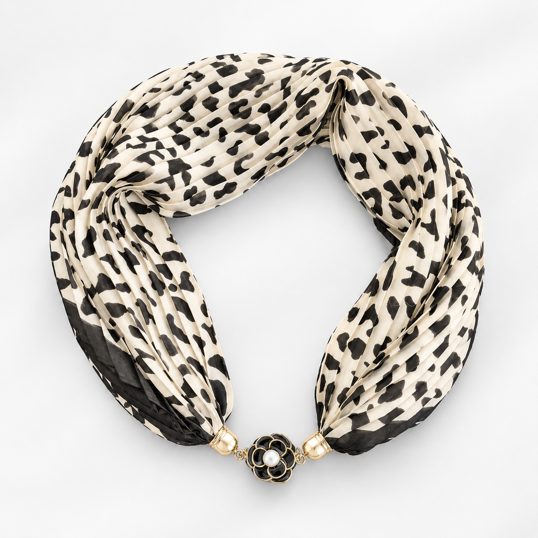 Women's Polyester Printed Scarf Necklace N6J109