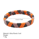 Load image into Gallery viewer, Enamel DIY Bracelet Geometric Elastic Adjustable S5P056
