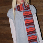 Load image into Gallery viewer, Womens Wool Blend Striped Pom Pom Knit Scarf N6K238