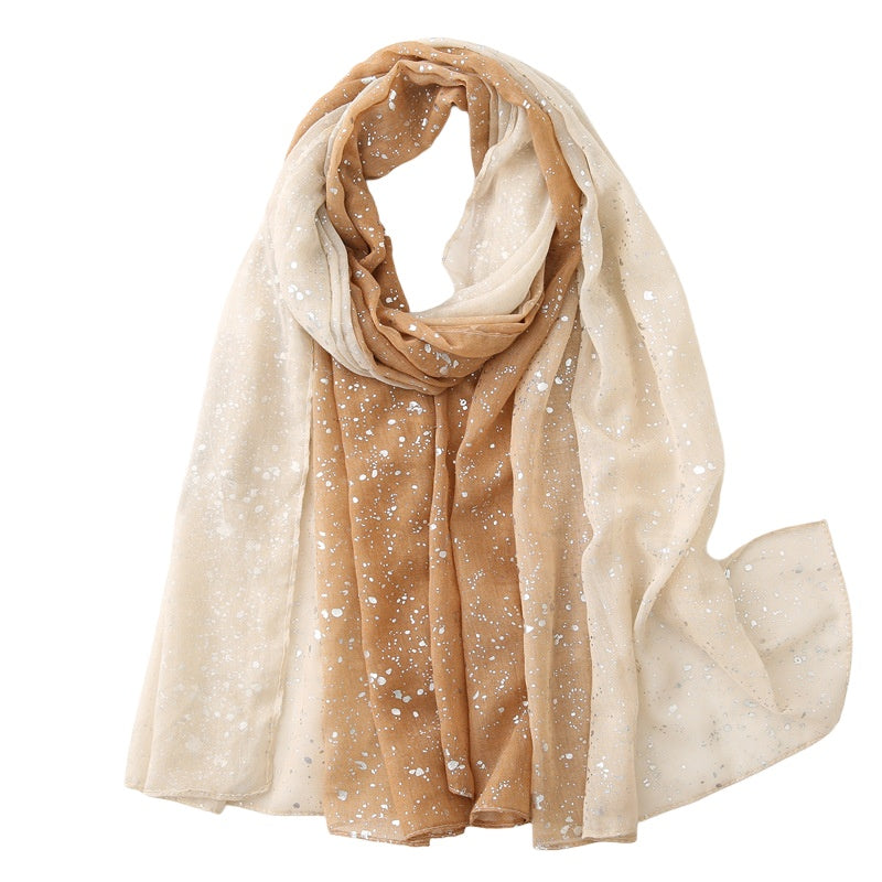 Silver Foil Gradient Thermal Shawl  M5A261
