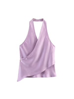 Load image into Gallery viewer, Halter Neck Satin Camisole Women N6C264