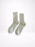 Load image into Gallery viewer, Silk Mesh Ruffle Socks Women N6C164