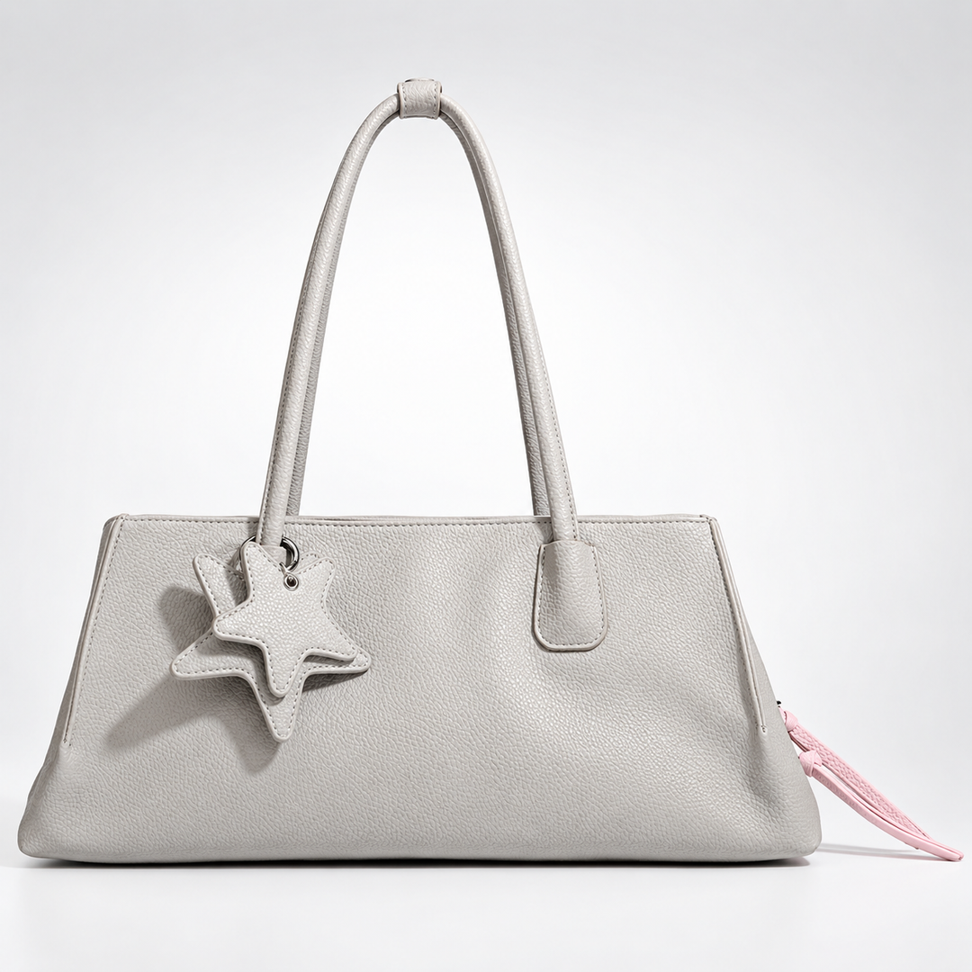 Women's PU Star Charm Baguette Shoulder Bag N6J204