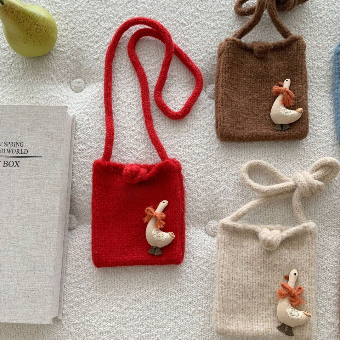 Kids Duck Knit Crossbody Bag N6H315