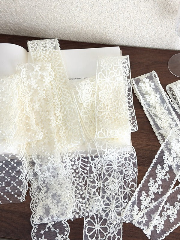 Retro Lace Scarf Headband Long 1.5m French N6C005
