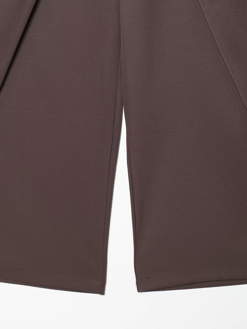 High Waist Loose Casual Pants Women Solid Color N6F201