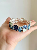 Load image into Gallery viewer, Enamel Square Geometric Stretch Bangle Women N6C218