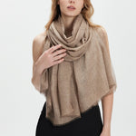 Load image into Gallery viewer, Lightweight Solid Raw Edge Shawl Scarf Women Travel N6H246