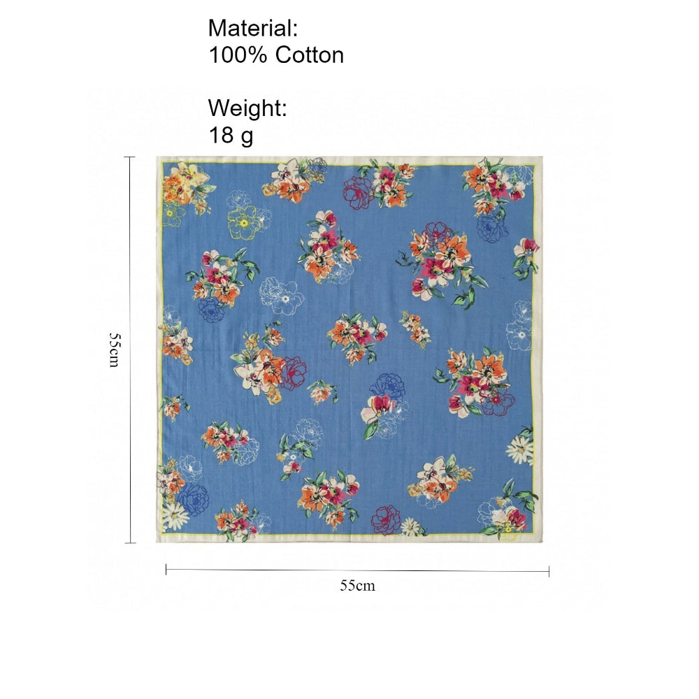 Pure Cotton Square Scarf Women Head Scarf 55cm N6H116