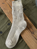 Load image into Gallery viewer, Distressed Knit Cotton Workwear Socks M5A075