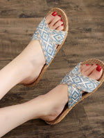 Load image into Gallery viewer, Breathable Anti-Slip Linen Slippers Women Summer N6C231