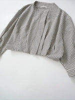 Load image into Gallery viewer, Loose Zip Stand Collar Plaid Bomber Jacket Women N6G154