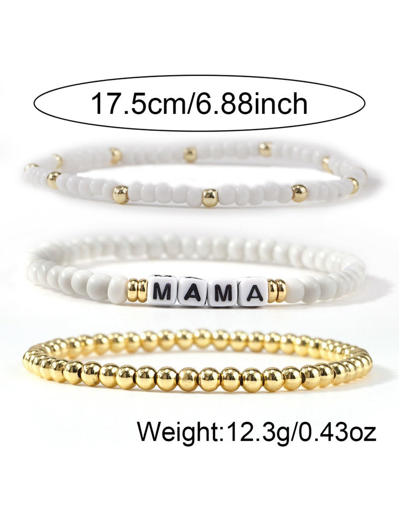 Mama Beaded Bracelet Set Women N6D533