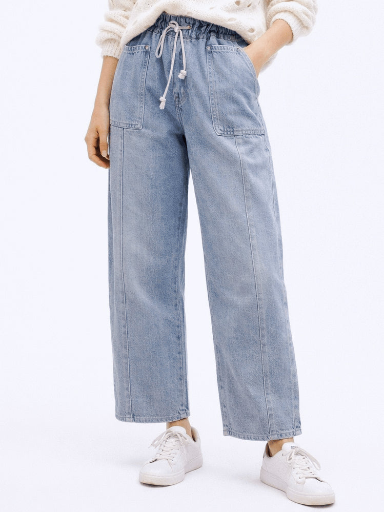 Baggy Low Rise Crop Jeans Women N6C284