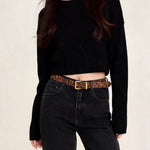 Load image into Gallery viewer, Vintage Leopard Print Genuine Leather Belt Women N6H323