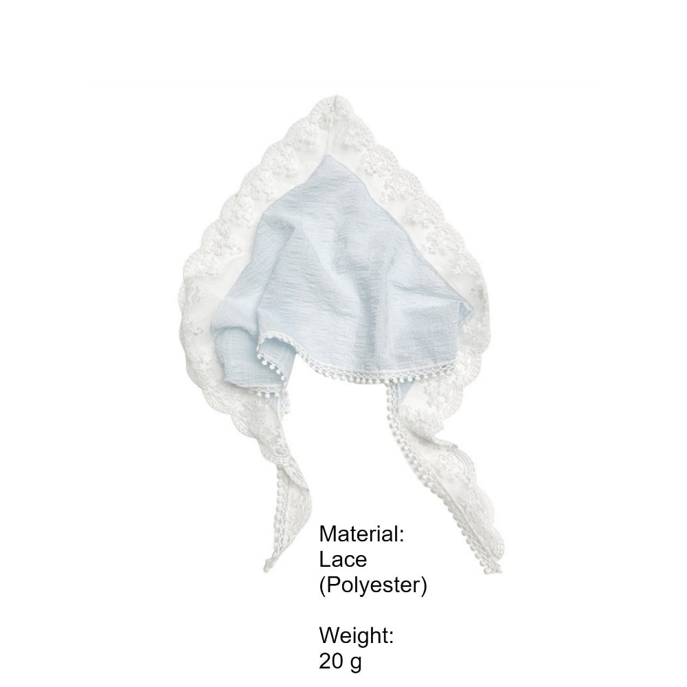 Lace Triangle Head Scarf French Wrap Women N6H134