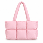 Load image into Gallery viewer, Women's Padded Nylon Quilted Tote Bag N6J216