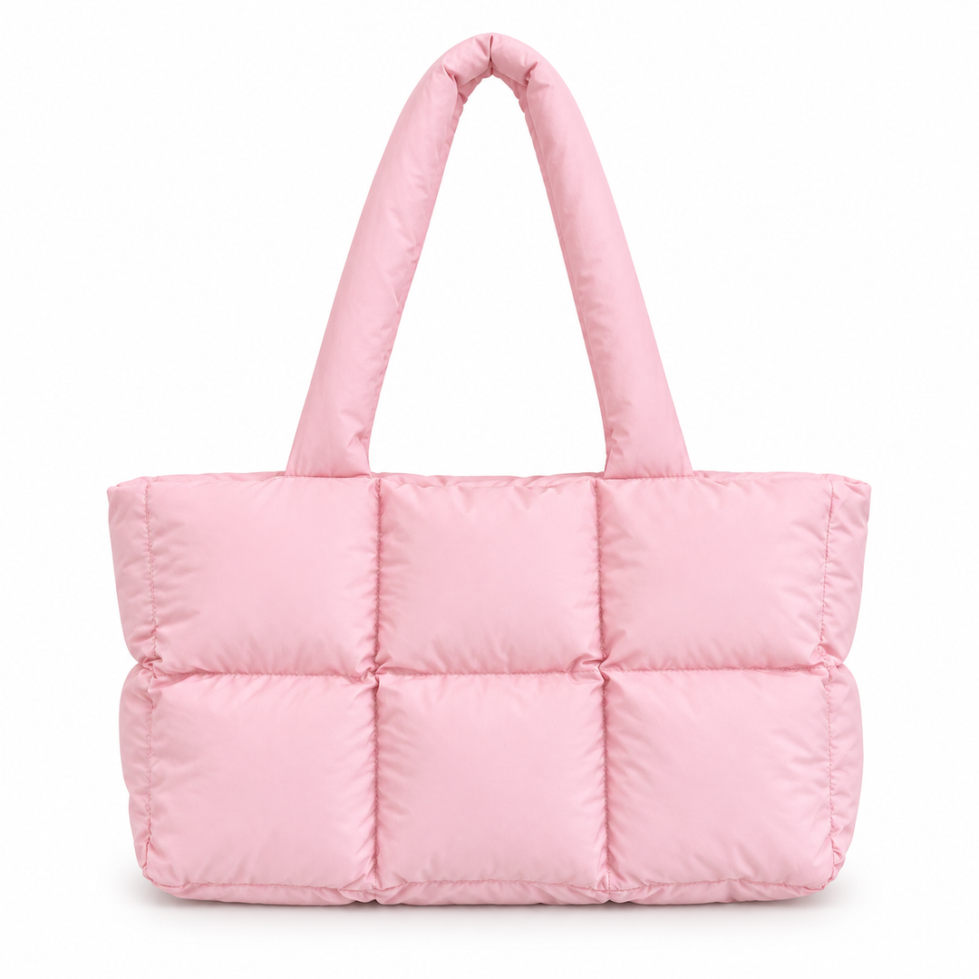 Women's Padded Nylon Quilted Tote Bag N6J216