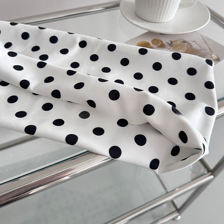 Polka Dot Tulle Hip Scarf Resin Buckle Jazz Dance N6G228