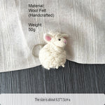 Load image into Gallery viewer, Handmade Felt Sheep Keychain Bag Charm Pendant N6G004