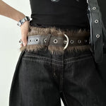 Load image into Gallery viewer, Women's Faux Leather Plush Wide Waist Belt N6J135