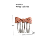 Load image into Gallery viewer, Polka Dot Bow Hair Comb Non Slip Bangs Styling Tool N6F071