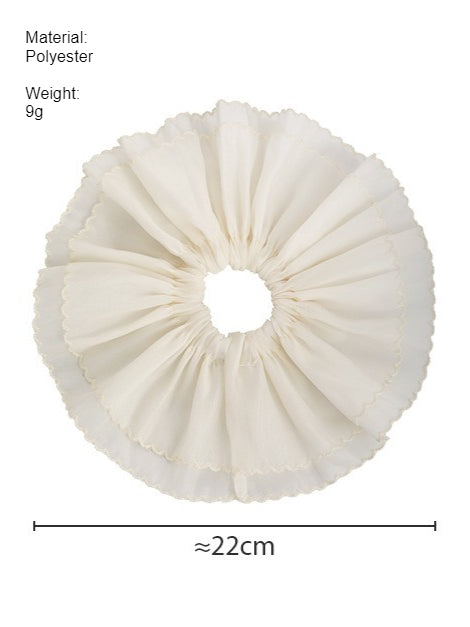 Double Layer Lace Tulle Scrunchie Ballet Hair Tie N6C015