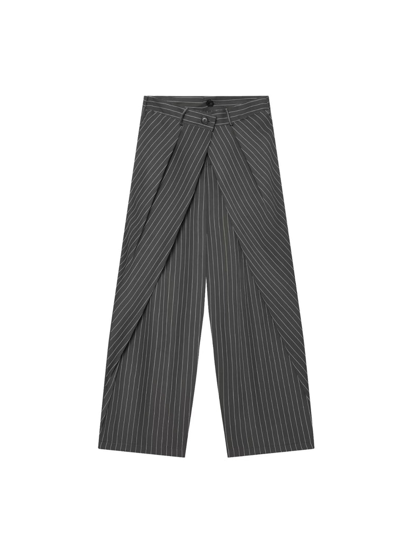 High Waist Loose Casual Pants Women Solid Color N6F201