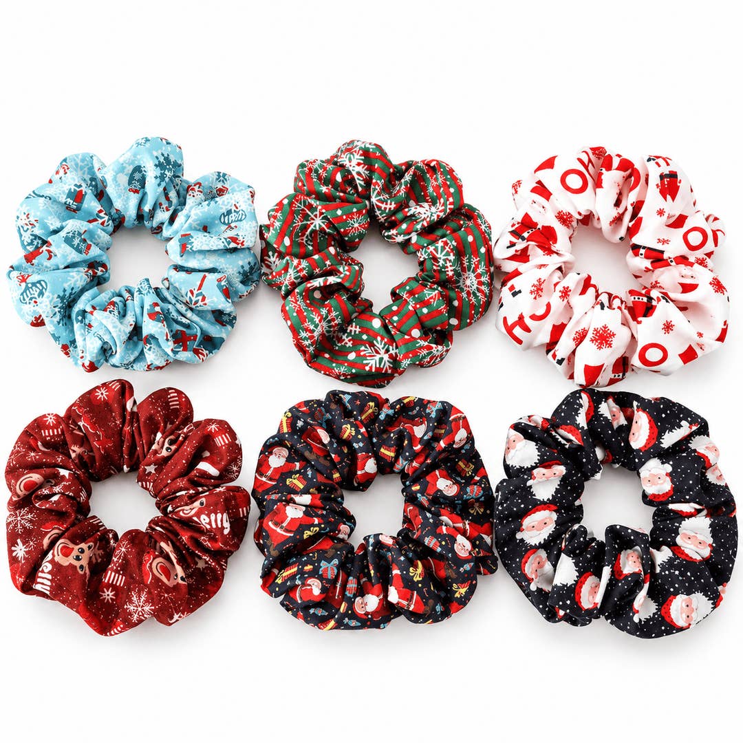 Womens Christmas Print Scrunchie N6K008