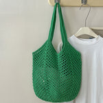 Load image into Gallery viewer, Openwork Cotton Woven Tote Multi-Color  S5P283