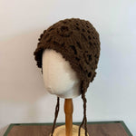 Load image into Gallery viewer, Handwoven Double Layer Flower Tassel Knit Beanie  N6H229