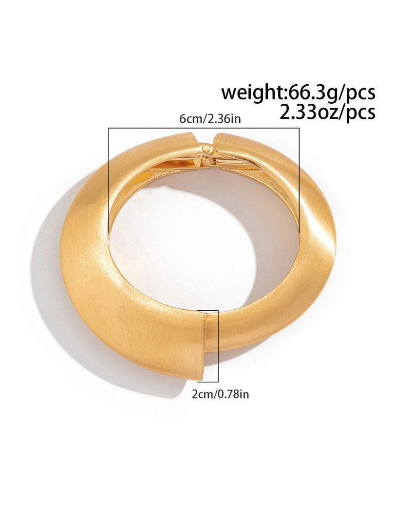 Punk Wide Bangle Spring Closure Bracelet Women N6B012