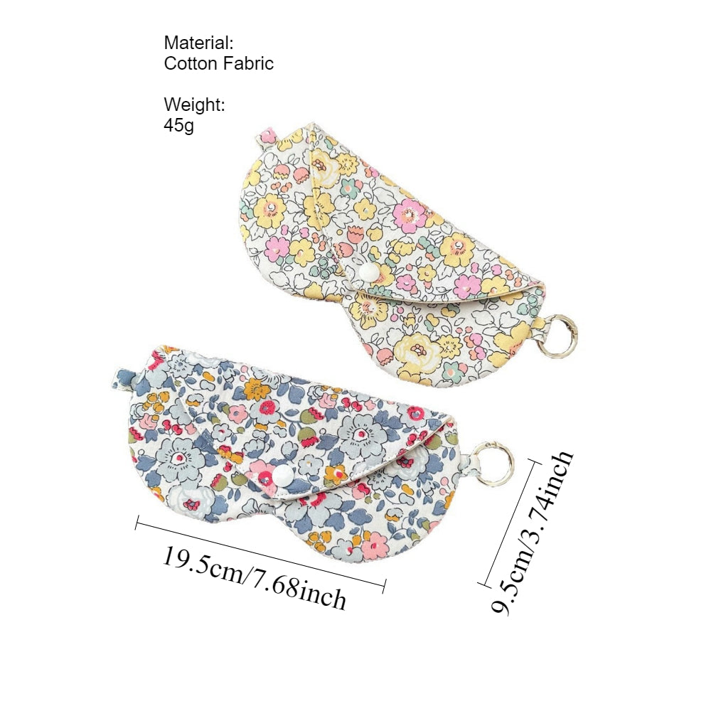 Vintage Floral Cotton Love Glasses Case Eyeglass Pouch N6F117
