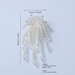 Load image into Gallery viewer, Crystal Lotus Pearl Shirt Cuff Cover Beaded Button N6G122